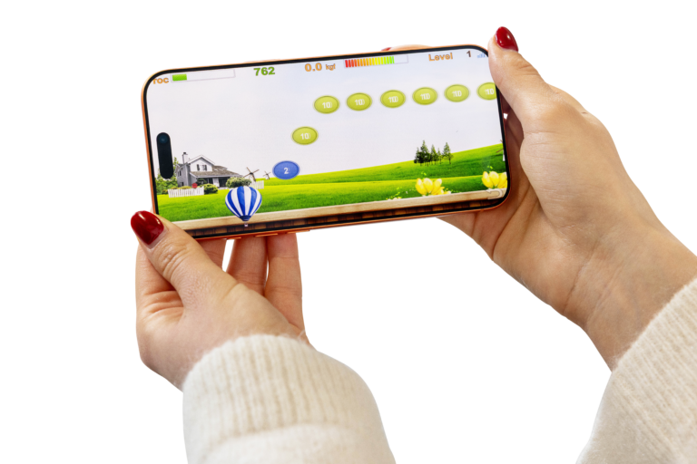 Dres+kegel app on a smartphone